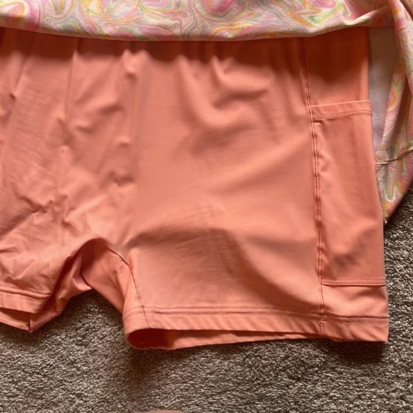 Outdoor Voices Exercise Dress Women’s Large - Pastel Marble/Colorful Swirl -RARE - Picture 13 of 15